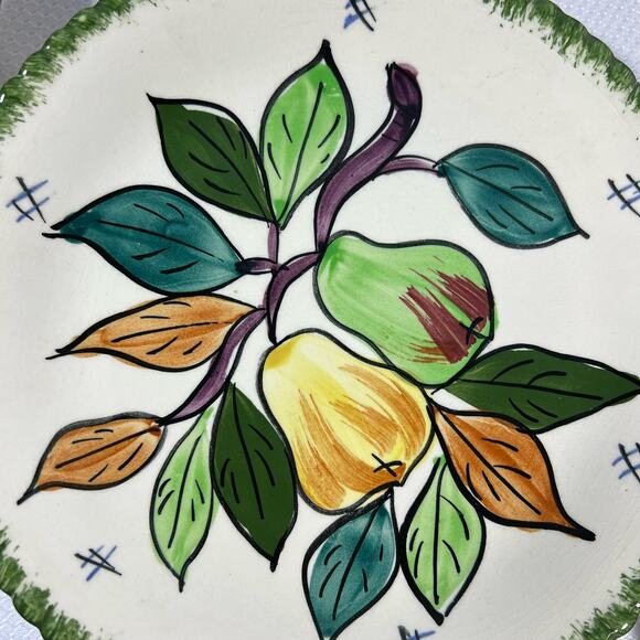 5 Peasant Village Southern Potteries Underglaze Fruit Dinner Plates Italy - Picture 9 of 16